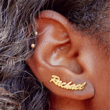 Personalized Name Earrings Stainless Steel Initial Earring