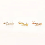 Personalized Name Earrings Stainless Steel Customized Jewelry Gift