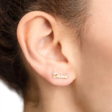 Personalized Name Earrings Stainless Steel Customized Jewelry Gift
