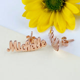 Custom Name Stud Earrings - Personalized Jewelry for Her