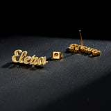 Name Earrings-Stainless Steel Personalized Earrings-Birthday Gift