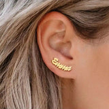 Name Earrings-Stainless Steel Personalized Earrings-Birthday Gift