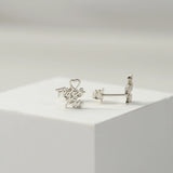Personalized Name Stud Earrings, Stainless Steel, Minimalist Design