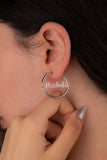 Name Earrings - Personalized Round Earrings - Minimalist Jewelry
