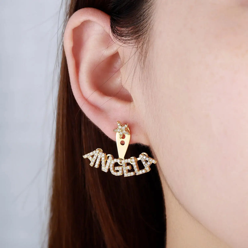 Name Earrings, Custom Gift, Minimalist Jewelry
