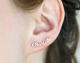 Name Earrings Personalized Gift for Women Stainless Minimalist Earrings