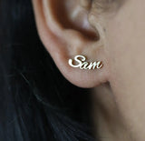 Personalized Name Stud Earrings - Minimalist Jewelry for Women