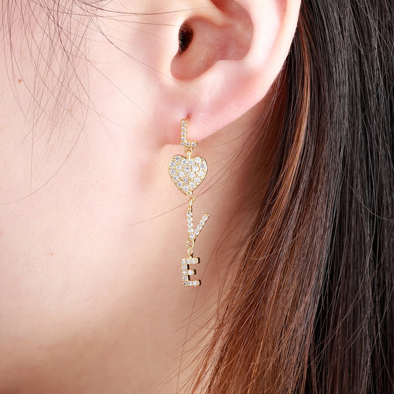 Name Earrings Personalized Letter Earrings Jewelry Gift For