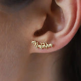 Name Earrings, Stainless Steel Studs, Personalized Dainty Jewelry