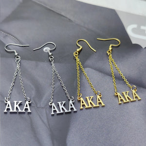Personalized Name Threader Earrings Stainless Steel Dangle Long Chain Ear Line