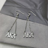 Personalized Name Threader Earrings Stainless Steel Dangle Long Chain Ear Line