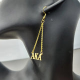 Personalized Name Threader Earrings Stainless Steel Dangle Long Chain Ear Line