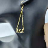 Personalized Name Threader Earrings Stainless Steel Dangle Long Chain Ear Line