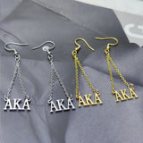Personalized Name Threader Earrings Stainless Steel Dangle Long Chain Ear Line