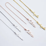Personalized Name Threader Earrings Stainless Steel Dangle Ear Chain Women
