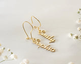 Personalized Name Stud Earrings, Stainless Steel Drop Earrings