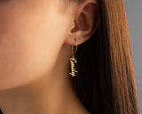 Personalized Name Stud Earrings, Stainless Steel Drop Earrings