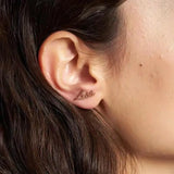 Personalized Name Stud Earrings Stainless Steel Nameplate Jewelry