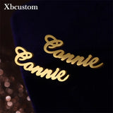 Personalized Name Earrings Stainless Steel Studs Women Birthday Gift