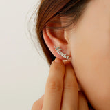 Personalized Name Stud Earrings, Stylish Bridesmaid Gift