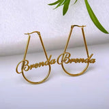 Name Earrings Unique Style Letter Earring Copper Personalized Jewelry