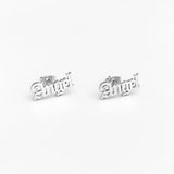 Name Earrings Women Jewelry Customize Old English Oorbellen Bijoux Pendientes
