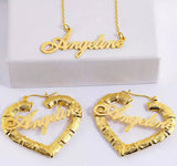 Custom Stainless Steel Name Jewelry Set for Women