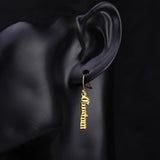 Personalized Name Earrings Stainless Steel Women's Nameplate Jewelry