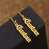 Personalized Name Earrings Stainless Steel Women's Nameplate Jewelry