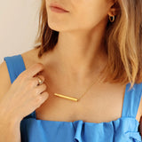 Personalized Hidden Message Slider Necklace for Women