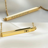 Personalized Hidden Message Slider Necklace for Women