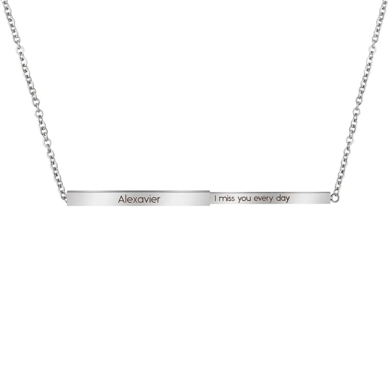 Personalized Hidden Message Slider Necklace for Women