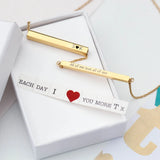 Personalized Hidden Message Slider Necklace for Women