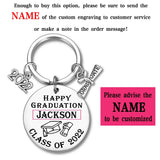 Graduation Season Gift CLASS OF Keychain Stainless Steel Inspirational DIY