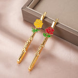 Personalized Stainless Steel Charm Letters Hair Clips For Women