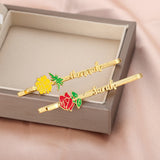 Personalized Stainless Steel Charm Letters Hair Clips For Women