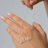 Handwriting Necklace Personalized Stainless Steel Necklace