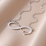 Custom Name Heart Infinity Necklace For Women Stainless Steel