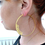 Custom Name Hoop Earring for Women