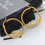 Custom Name Hoop Earring for Women