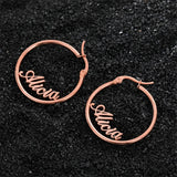 Custom Name Hoop Earring for Women