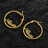 Custom Name Hoop Earring for Women