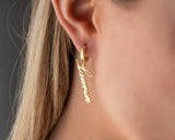 Personalized Name Earrings for Women, Dangle Hoop Name Jewelry