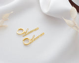 Personalized Name Earrings for Women, Dangle Hoop Name Jewelry