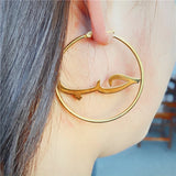Personalized Stainless Steel Name Hoop Earrings for Women