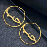 Personalized Stainless Steel Name Hoop Earrings for Women