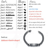 Engraved Stainless Steel ID Bracelet for Men - Personalized Name Bar Jewelry