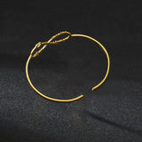 Infinity Bangle Stainless Steel Adjustable Women Unisex Jewelry