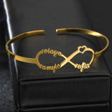 Infinity Bangle Stainless Steel Adjustable Women Unisex Jewelry