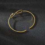 Infinity Bangle Stainless Steel Adjustable Women Unisex Jewelry